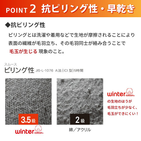 【日本製】極暖 あったかインナー 長袖 レディース Vネック グレー(21FW-0005w-gr)
